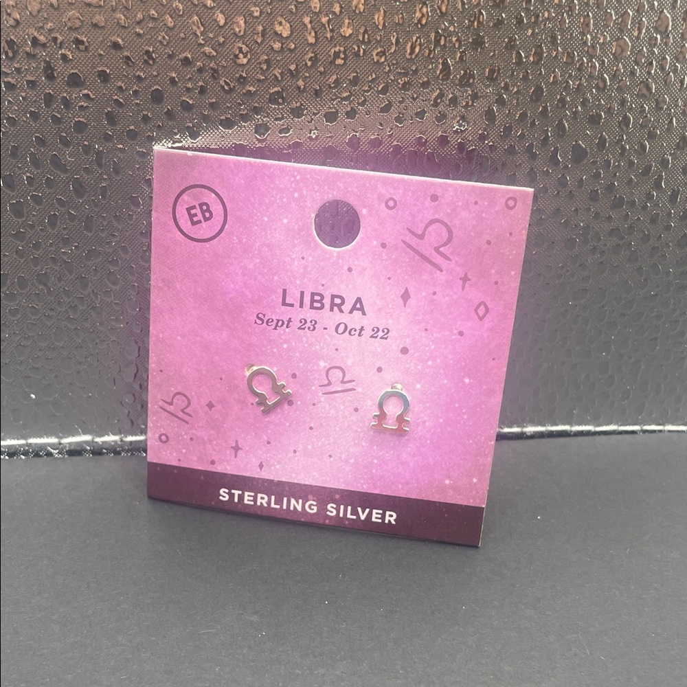 EB Sterling Silver Libra Earrings